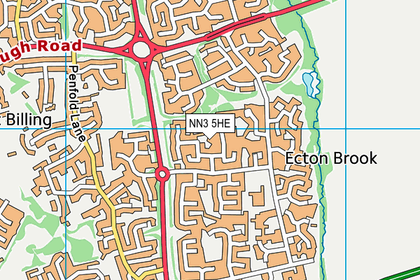 NN3 5HE map - OS VectorMap District (Ordnance Survey)