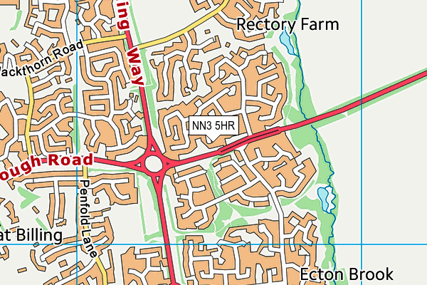 NN3 5HR map - OS VectorMap District (Ordnance Survey)
