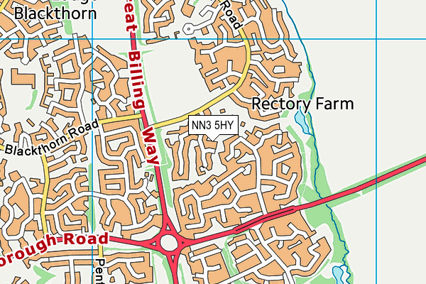 NN3 5HY map - OS VectorMap District (Ordnance Survey)