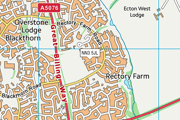 NN3 5JL map - OS VectorMap District (Ordnance Survey)
