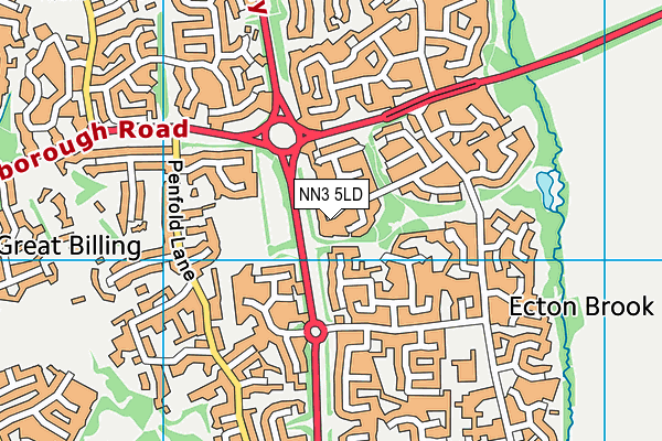 NN3 5LD map - OS VectorMap District (Ordnance Survey)
