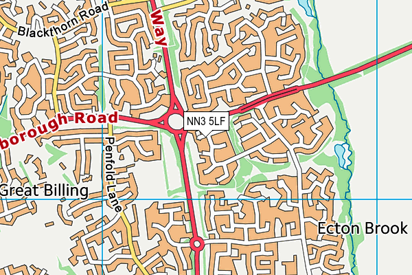 NN3 5LF map - OS VectorMap District (Ordnance Survey)