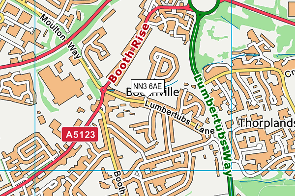 NN3 6AE map - OS VectorMap District (Ordnance Survey)