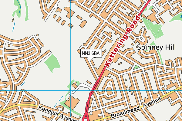 NN3 6BA map - OS VectorMap District (Ordnance Survey)