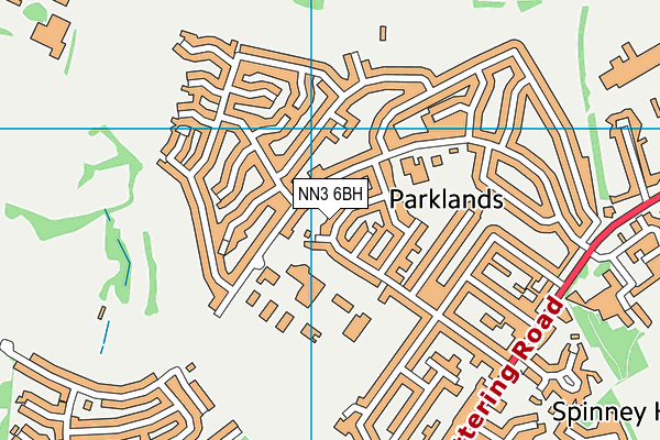 NN3 6BH map - OS VectorMap District (Ordnance Survey)