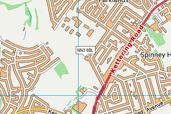 NN3 6BL map - OS VectorMap District (Ordnance Survey)