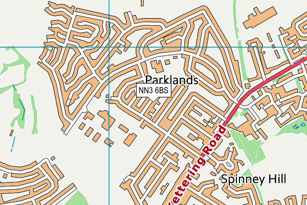 NN3 6BS map - OS VectorMap District (Ordnance Survey)