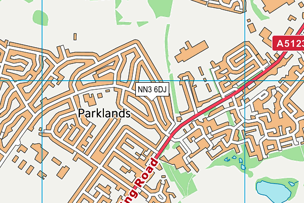 NN3 6DJ map - OS VectorMap District (Ordnance Survey)