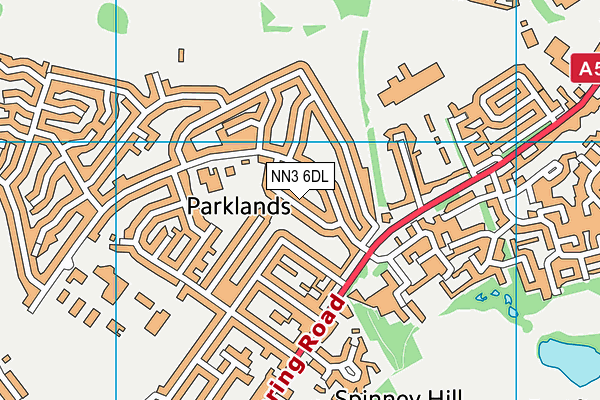 NN3 6DL map - OS VectorMap District (Ordnance Survey)