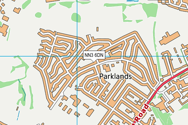 NN3 6DN map - OS VectorMap District (Ordnance Survey)