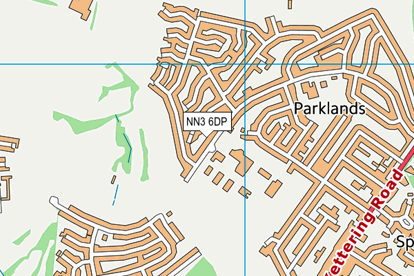 NN3 6DP map - OS VectorMap District (Ordnance Survey)