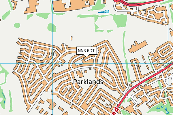 NN3 6DT map - OS VectorMap District (Ordnance Survey)