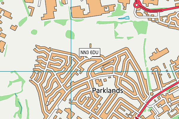 NN3 6DU map - OS VectorMap District (Ordnance Survey)