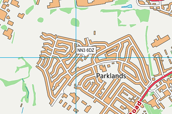 NN3 6DZ map - OS VectorMap District (Ordnance Survey)