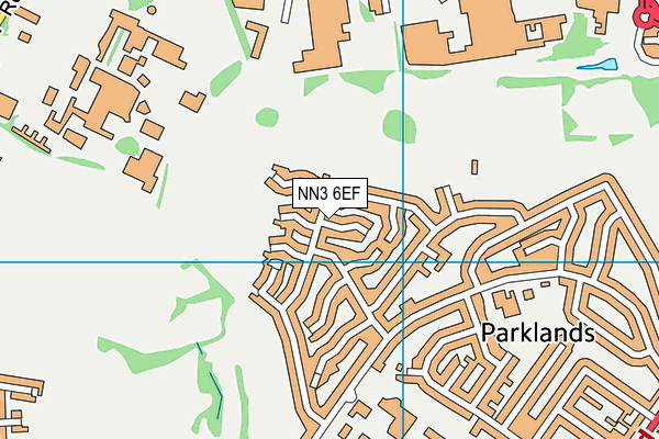 NN3 6EF map - OS VectorMap District (Ordnance Survey)