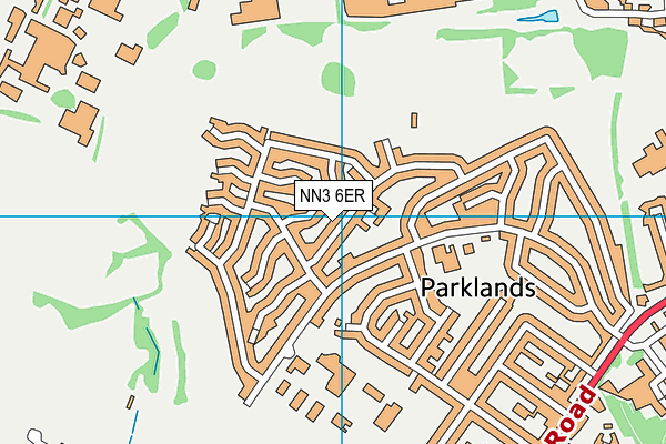 NN3 6ER map - OS VectorMap District (Ordnance Survey)