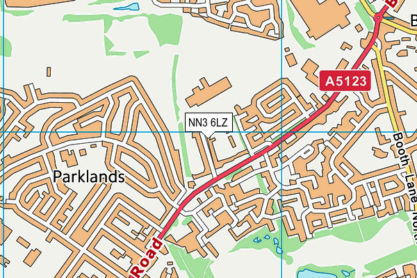 NN3 6LZ map - OS VectorMap District (Ordnance Survey)