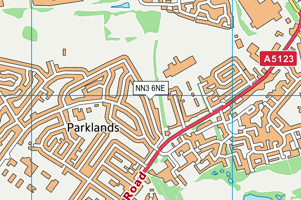 NN3 6NE map - OS VectorMap District (Ordnance Survey)