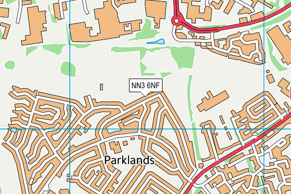 NN3 6NF map - OS VectorMap District (Ordnance Survey)
