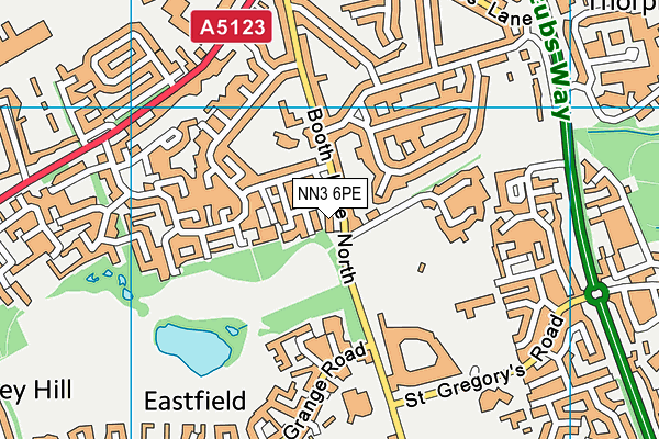 NN3 6PE map - OS VectorMap District (Ordnance Survey)