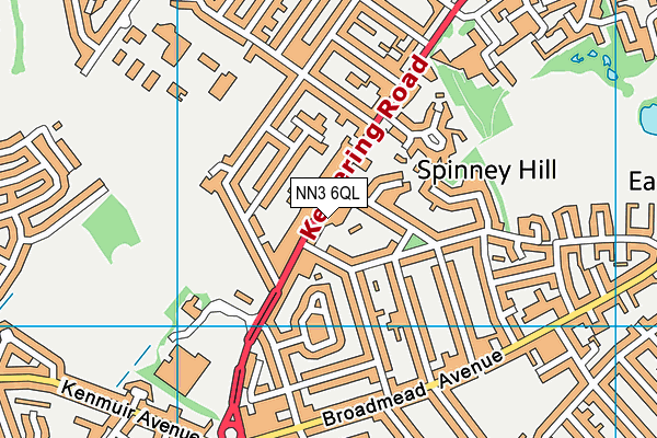 NN3 6QL map - OS VectorMap District (Ordnance Survey)