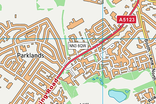 NN3 6QW map - OS VectorMap District (Ordnance Survey)