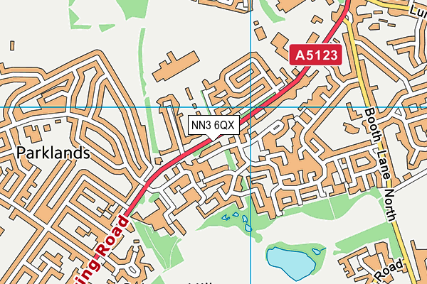 NN3 6QX map - OS VectorMap District (Ordnance Survey)