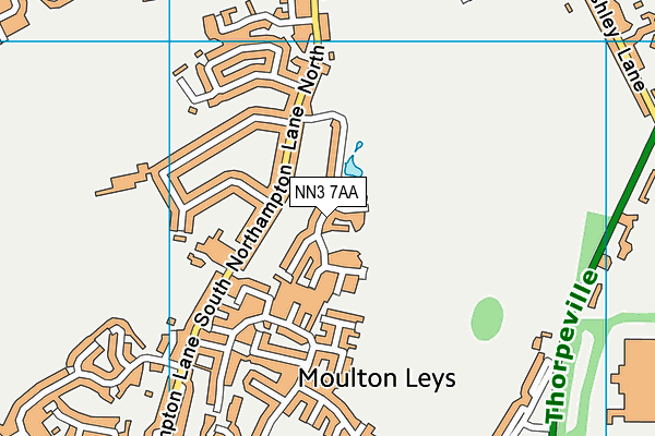 NN3 7AA map - OS VectorMap District (Ordnance Survey)