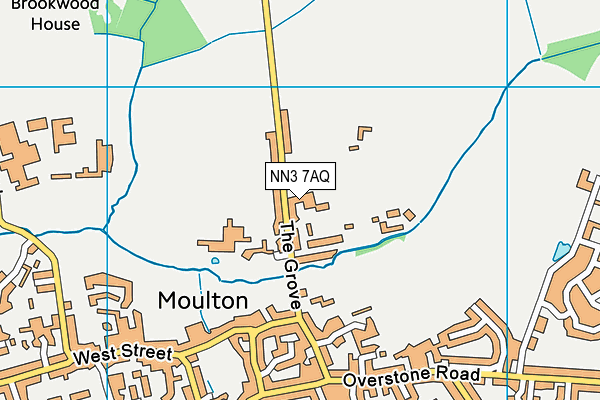 NN3 7AQ map - OS VectorMap District (Ordnance Survey)