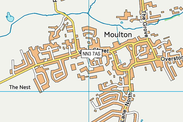 NN3 7AS map - OS VectorMap District (Ordnance Survey)