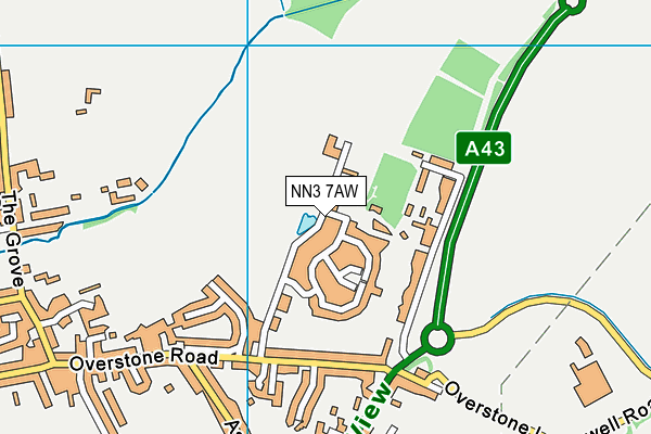 NN3 7AW map - OS VectorMap District (Ordnance Survey)
