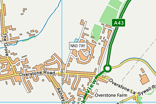 NN3 7AY map - OS VectorMap District (Ordnance Survey)