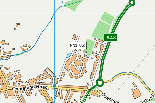 NN3 7AZ map - OS VectorMap District (Ordnance Survey)