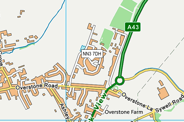NN3 7DH map - OS VectorMap District (Ordnance Survey)