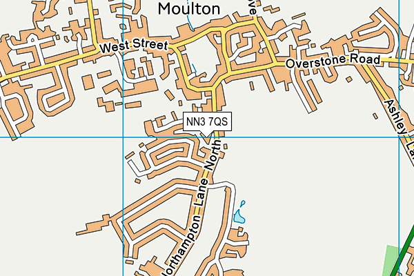 NN3 7QS map - OS VectorMap District (Ordnance Survey)