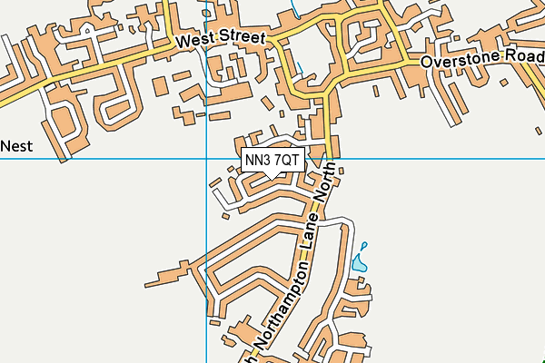 NN3 7QT map - OS VectorMap District (Ordnance Survey)