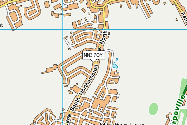 NN3 7QY map - OS VectorMap District (Ordnance Survey)