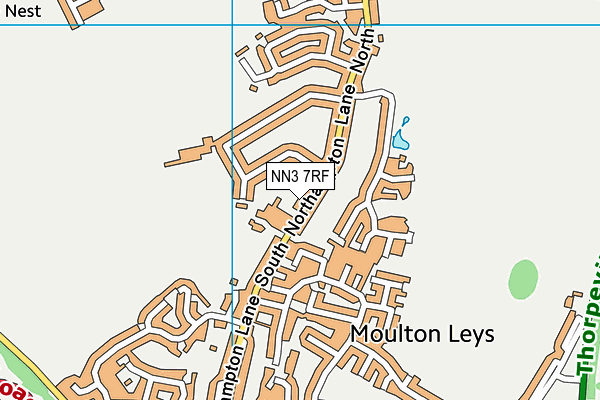NN3 7RF map - OS VectorMap District (Ordnance Survey)