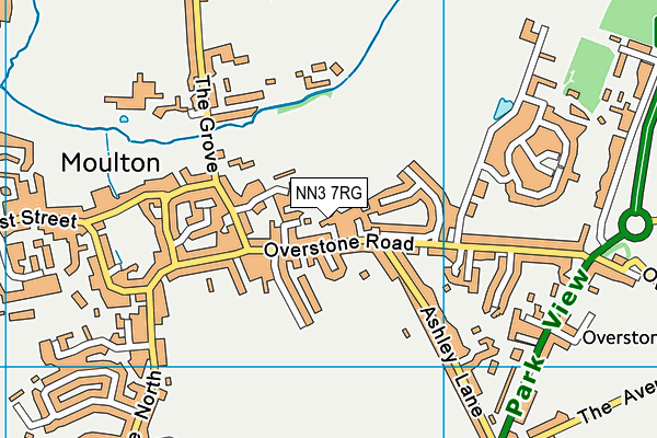 NN3 7RG map - OS VectorMap District (Ordnance Survey)