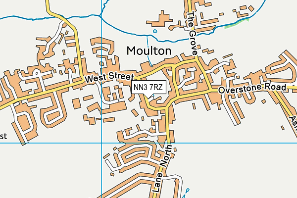 NN3 7RZ map - OS VectorMap District (Ordnance Survey)