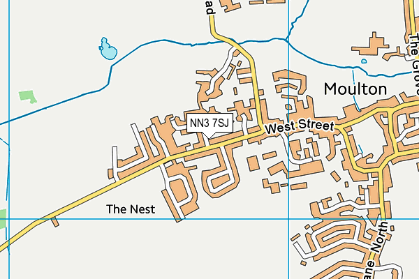 NN3 7SJ map - OS VectorMap District (Ordnance Survey)