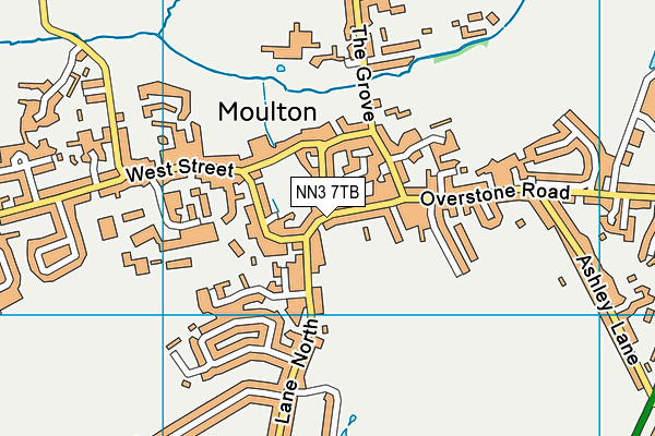 NN3 7TB map - OS VectorMap District (Ordnance Survey)