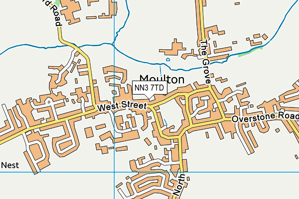 NN3 7TD map - OS VectorMap District (Ordnance Survey)