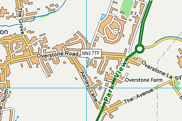 NN3 7TF map - OS VectorMap District (Ordnance Survey)