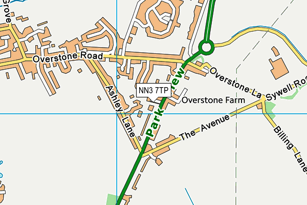 NN3 7TP map - OS VectorMap District (Ordnance Survey)