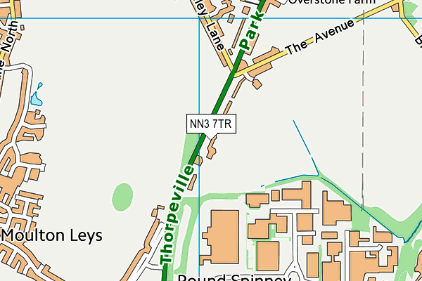 NN3 7TR map - OS VectorMap District (Ordnance Survey)