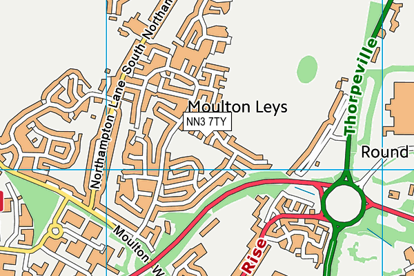 NN3 7TY map - OS VectorMap District (Ordnance Survey)