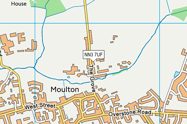 NN3 7UF map - OS VectorMap District (Ordnance Survey)