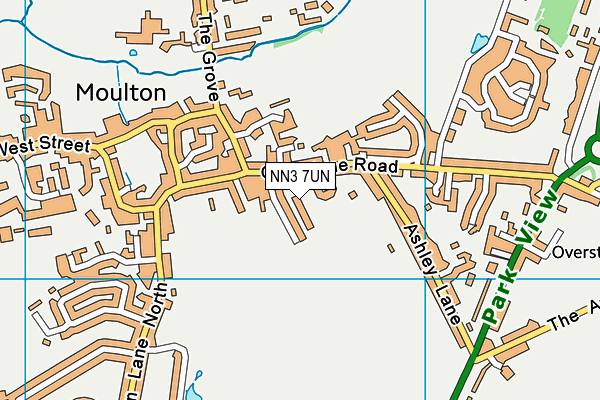 NN3 7UN map - OS VectorMap District (Ordnance Survey)
