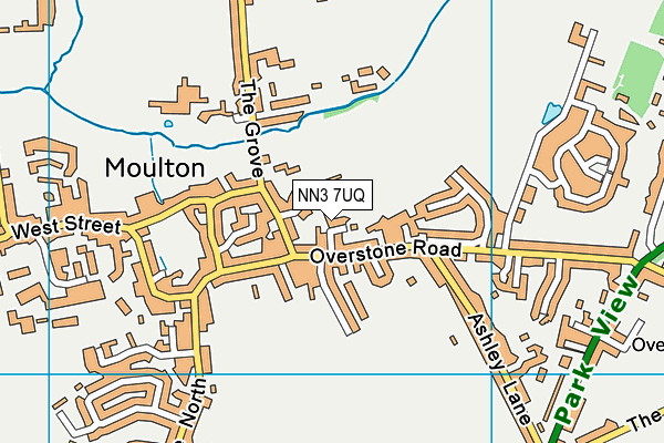 NN3 7UQ map - OS VectorMap District (Ordnance Survey)